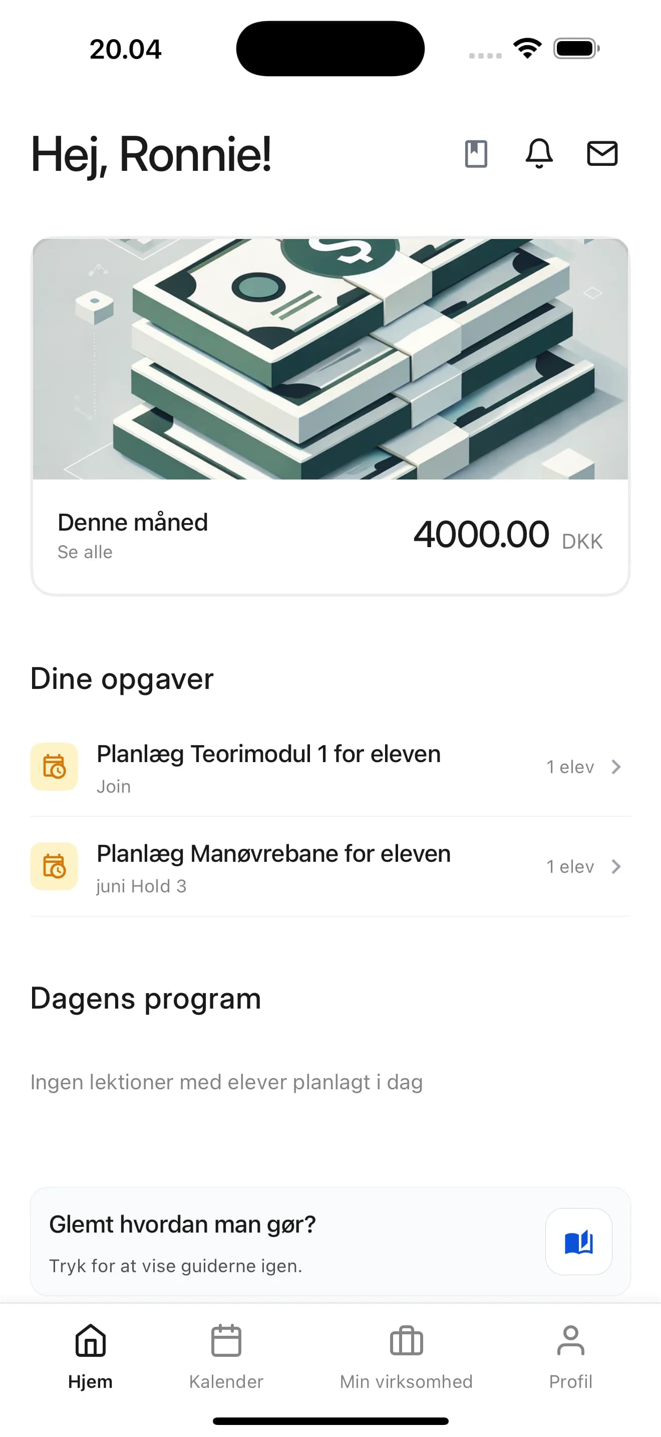 Startkørekort app